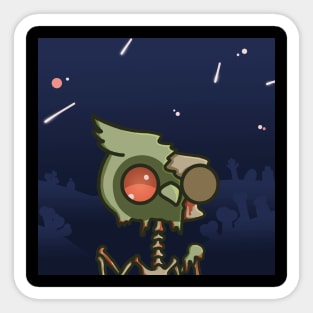 Zombie Owl Sticker